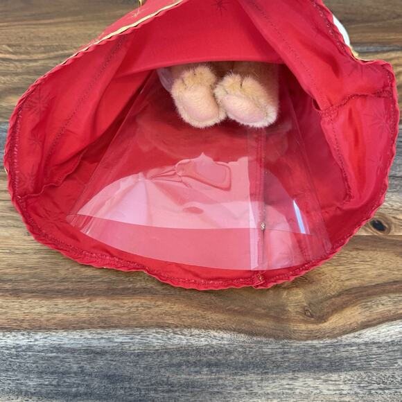 Muffy Vanderbear Christmas Tree Topper Angel Red Dress Holiday Rare 1997 Vintage - Picture 3 of 4